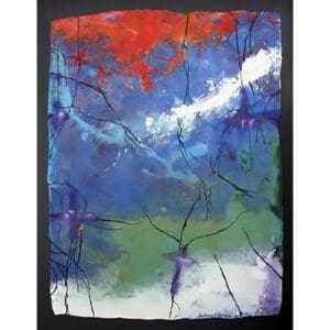 Abstract painting with vibrant colors and textures.