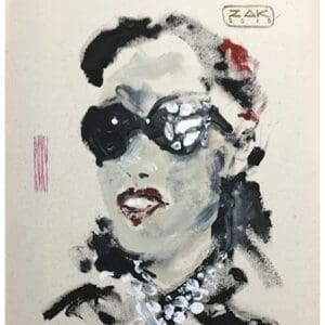 Abstract portrait of a woman with sunglasses.
