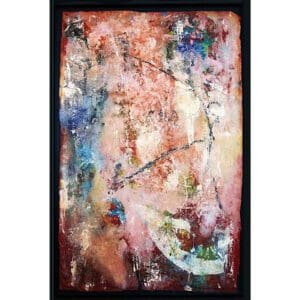 Abstract painting with vibrant colors and textures.