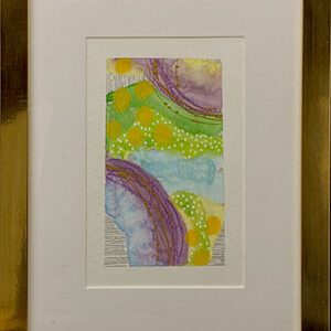 No. 66 - Watercolor by Amy in Gold Frame - 9" - 12"