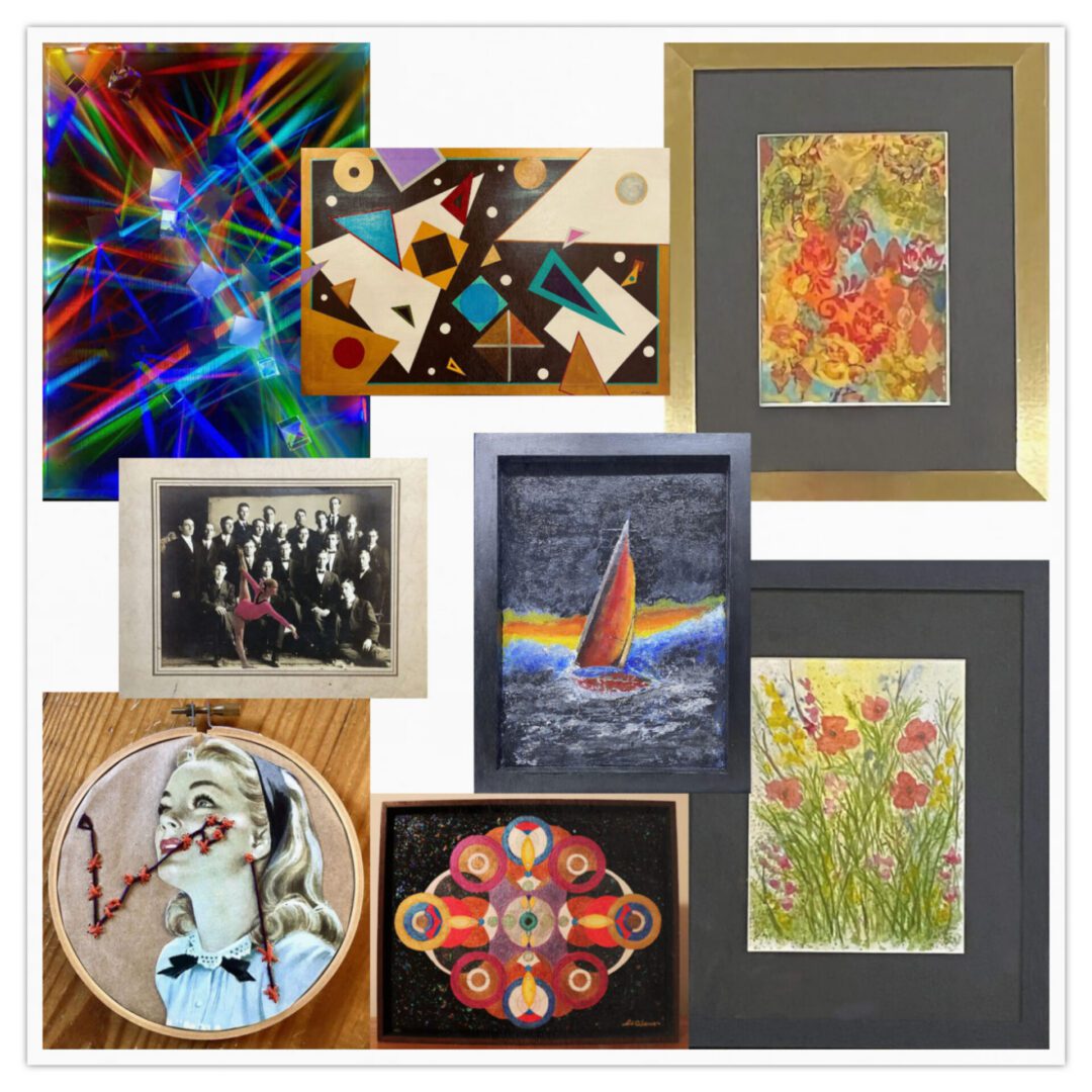 Collage of diverse artistic styles and frames.